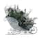 9.5&#x22; Gray &#x26; Green Frosted Pinecone in Foliage Filled Tabletop Sleigh